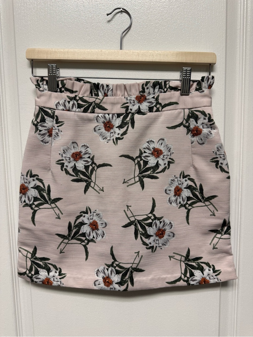 Topshop Pink Floral Mini Skirt